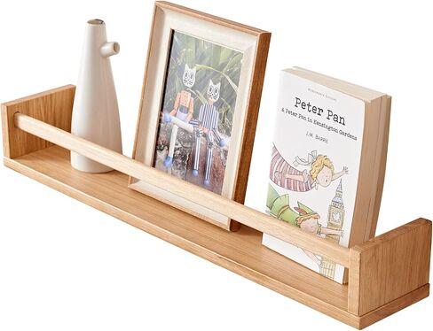 Floating Shelves, Oak Nursery Floating Shelves for Wall Mounted, Wall Bookshelf for Kids,Hanging Shelf for Baby Nursery Room Decor Kitchen, Natural Wood Wall Shelves,32 Inch in Saudi Arabia