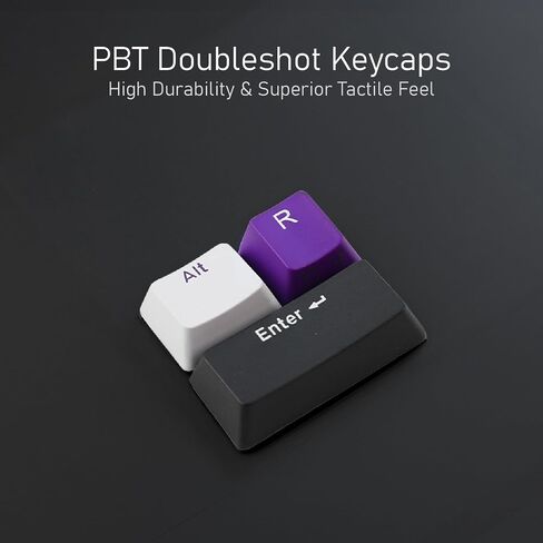 iRocks K74R Wireless RGB Rechargeable Illuminated Mechanical Gaming Keboard, Hot-Swappable Gateron Switches, Easy-to-Clean Floating Design, PBT 107 Keys NKRO, Detachable USB-C Cable - White Amethyst in Saudi Arabia