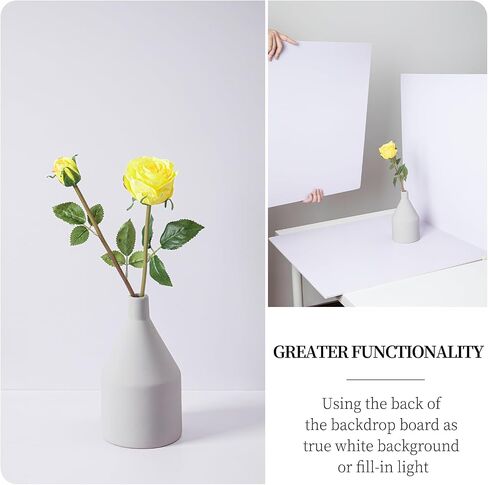 2 Pack Backdrop Boards for Photo | 24 x 24 Inches | Replica Surface | Food Photography Background | Marble & Cement | 4 Brackets in Saudi Arabia