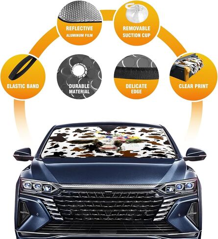 Soleil Cosmos Astrology Car Windshield Sunshade,Folding Sun Shade Auto Sun Visor Heat Protection Front Window, Car Sunscreen Blocks UV Rays and Keeps Vehicle Cool (55 x 30 Inch) in Saudi Arabia