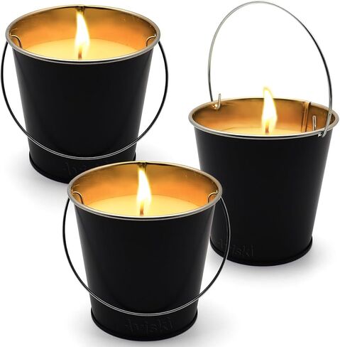 3 Pack Citronella Candles - Garden Citronella Scented Candles Outdoors, Up to 90 Hours Burning, Natural Soy Wax, Portable Jar Candle Gift Sets for Home Patio Yard Indoors, Balcony, Camping in Saudi Arabia