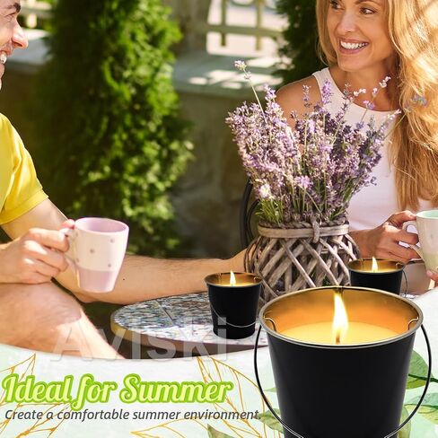 3 Pack Citronella Candles - Garden Citronella Scented Candles Outdoors, Up to 90 Hours Burning, Natural Soy Wax, Portable Jar Candle Gift Sets for Home Patio Yard Indoors, Balcony, Camping in Saudi Arabia