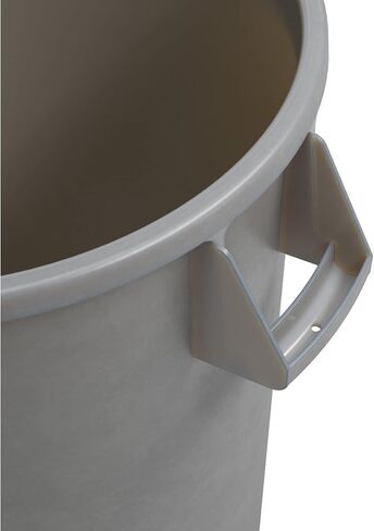 SPARTA Bronco Waste Container Trash Container, Round Trash Bin for Disposal, 32 Gallons, Gray, (Pack of 4) in Saudi Arabia