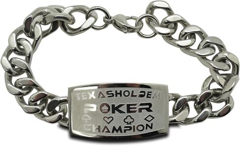 Texas Hold 'em Poker Champion Bracelet Silver Tournament Prize Gift in Saudi Arabia