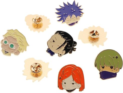 Jujutsu Pins 8pcs Kaisen Anime jjk Figure Brooch Cosplay Pin Gift for Fans in Saudi Arabia