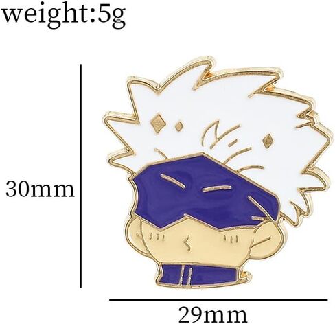 Jujutsu Pins 8pcs Kaisen Anime jjk Figure Brooch Cosplay Pin Gift for Fans in Saudi Arabia