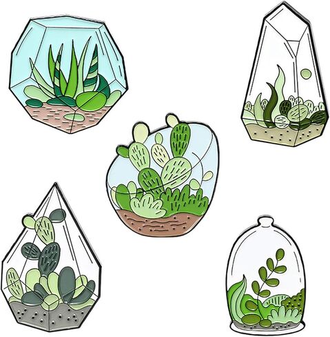 5 صور الألوة الكافور الصبار بروش دبوس مجموعات النباتات النضرة المينا بروش دبابيس الأزياء التلبيب دبابيس ملحق لحقائب الظهر شارات القبعات أكياس للنساء الفتيات الاطفال هدية in Kuwait