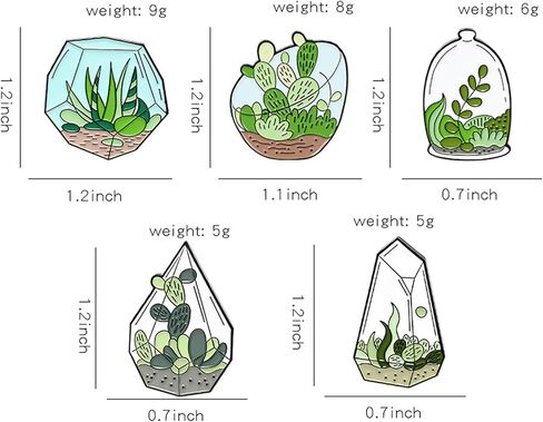 5 صور الألوة الكافور الصبار بروش دبوس مجموعات النباتات النضرة المينا بروش دبابيس الأزياء التلبيب دبابيس ملحق لحقائب الظهر شارات القبعات أكياس للنساء الفتيات الاطفال هدية in Kuwait