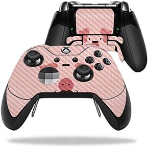 MightySkins Carbon Fiber Skin for Microsoft Xbox One Elite Controller - Piggy | Protective, Durable Textured Carbon Fiber Finish | Easy to Apply, Remove, and Change Styles | Made in The USA
