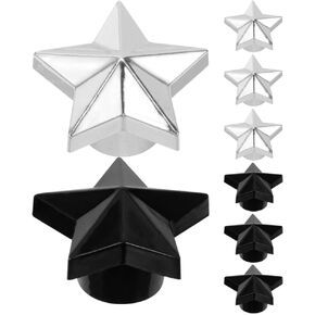 iplusmile 8pcs Star Tire Valve Caps Five-Pointed Star Shaped Wheel Valve Stem Covers Leak-Proof Valve Stem Caps Air Tires Cap for Vehicle Motorcycle Bicycle Trucks