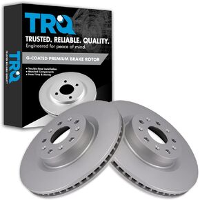 TRQ Front Brake Rotor Set Compatible with 16-20 Cadillac CT6 14-19 CTS Chevrolet Camaro