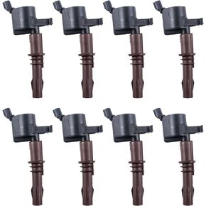 MAS Set of 8 Brown Boot Ignition Coil Pack Compatible with Ford Lincoln Expedition F450 F550 Super Duty Navigator 4.6L 5.4L 6.8L Replacement for 8L3Z-12029-A C1659 DG521