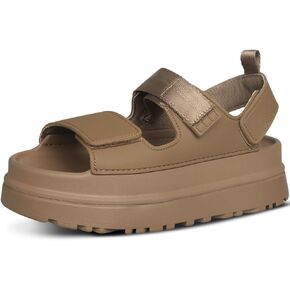 Womens Platform Sandals Flat Sandals Women Sandals with Back Strap Summer Footbed Sandals Adjustable Leather Slip On