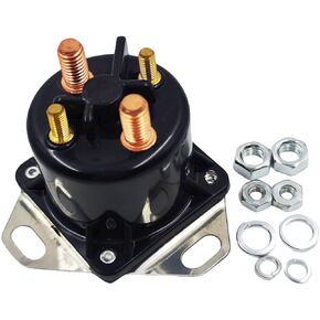12V 4-Terminal Diesel Glow Plug Starter Relay Solenoid for Ford Power Stroke 7.3L 6.9L Diesel Engine F250 F350 F59 E250 E350 E-450 F81Z12B533AC F7TZ12B533CA DY861 904-194 GPR11 1826634C94