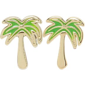 Pura Vida Gold-Plated Paradise Palms Stud Earrings - Sterling Silver - 1 Pair
