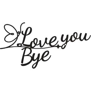 علامة Love You Bye المعدنية، لوحة فنية جدارية لباب المزرعة، لافتة باب المدخل والمدخل، ديكورات عيد الحب، علامة عائلية تعبر عن الحب والدفء، ديكور جداري in Kuwait