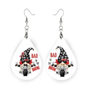 Gnome Earrings, Bad to the Gnome, Motorcycle Couple, Biker Gnomes, Biker Jewelry