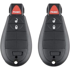 Aupoko GQ4-53T Keyless Entry Remote Key Fob, 3 Buttons Smart Key 56046953,56046953AE, 56046953AC,56046953AG, Compatible with Dodge Ram 1500 2500 3500 - 2 PC