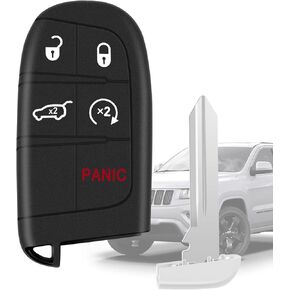 Proximity Smart Keyless Entry Car Remote Fob fit Jeep Grand Cherokee 2014-2021 Replacement for FCC ID: M3N-40821302 68143505AC 68143505AA 1 PCS