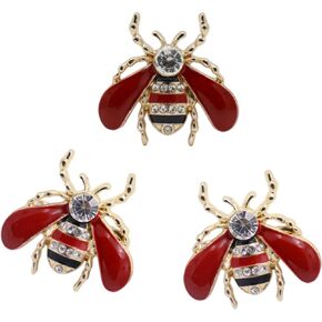 3 Pack Ladybug brooch pin Crystal Insect Cute Animal Enamel Lapel Safety Pin Fashion Ladies Jewelry Gift