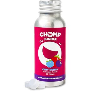 Chomp Junior Very Berry Toothpaste Tablets with Nano Hydroxyapatite