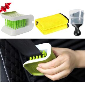 Car Detailing Brush Set for Cleaning Interior or Exterior, interior detailing brush, Car Seat Belt Cleaning Brush, Car drying towel, car cleaning brush for Emblem, Air Vents, Leather Upholstery Seat