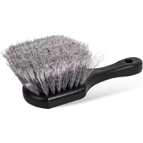 Wheel & Tire Brush for Car Rim, Soft Cleaning Bristle Releases Dirt and Road Grime, Multipurpose Detailing Brush with Short Handle for Easy Scrubbing, Car Accessories