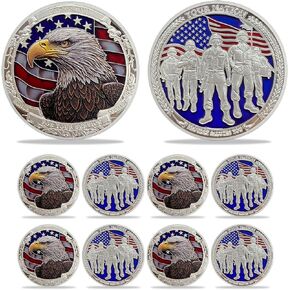 5Pcs Military Veterans Challenge Coins Set Thank You for Your Service Military Gifts Army Appreciation Coin Veterans Day Gifts for Men Women