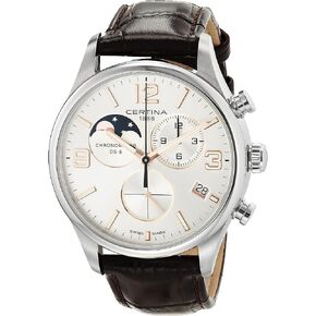 Certina, Mens, DS 8 Chronograph Moon Phase, Stainless Steel, Swiss Quartz Watch, C0334601603700