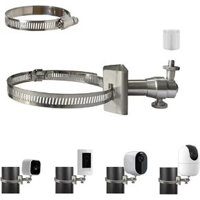 WiTi Surveillance Camera Mount for Outdoor Use, Pole and Tree Holder with 1/4 Ball Joint for WiFi Battery Surveillance Camera,with Loop Vertical Adjustable Angle for Blink Arlo etc