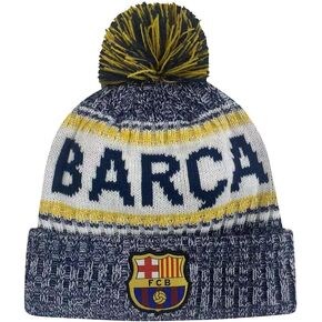 Icon Sports Soccer Team Beanie – Adult Official Football Club Knit Winter Warm Pom Cap Casual Hat for Men Women Unisex