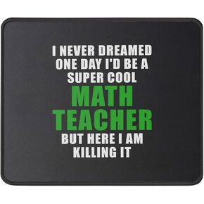 I Never Dreamed I'd Be A Math Teacher Mouse Pad - Funny Teacher Gifts for Women, Men - Math Nerd Gift - Appreciation Gifts for Teachers Mouse Mat 9,5 Inch