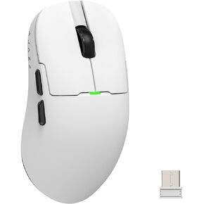 Ajazz AJ159 Dual Mode 2.4G/USB-C 56g Lightweight Gaming/Office Mouse with PAW3395 Sensor, 5 Programmable Buttons Up to 26KDPI with Magnetic Charging Dock for PC/Laptop/Win/Mac (Black)