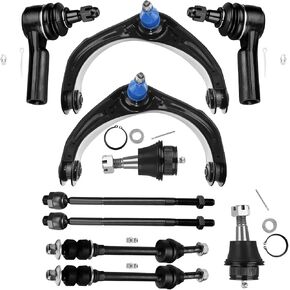 SCITOO 10pcs 4WD Front Suspension Kit Upper Control Arms With Ball Joints Inner Tie Rods Outer Tie Rods Sway Bar Links Lower Ball Joints Fit 2006-2008 For Dodge Ram 1500 5-Lug