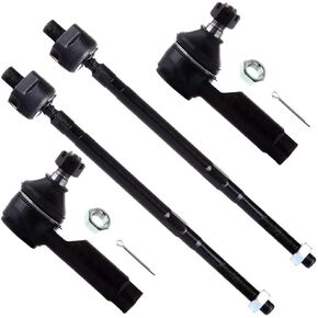SCITOO 4pcs Front Suspension Kit Inner Tie Rod End Outer Tie Rod End Fit 2000-2001 For Infiniti I30 2002-2004 I35 2000-2003 For Nissan Maxima