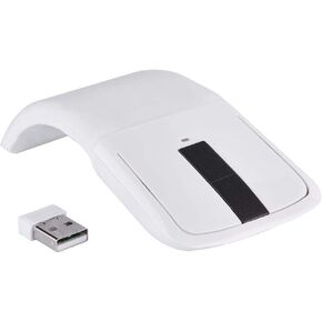 Dpofirs 2.4GHz Foldable Arc Touch Mouse Mice USB Receiver for Computer Notebook (Black)