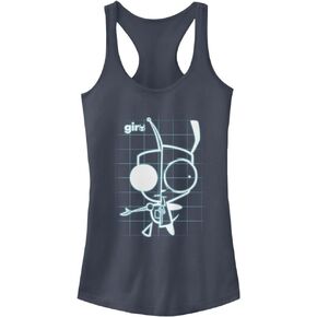 Nickelodeon Women's Invader Zim Gir Schematic Junior's Racerback Tank Top