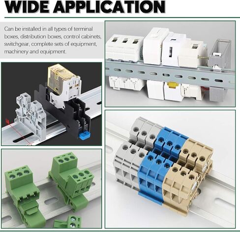 Keadic 15Pcs DIN Rail Slotted Aluminum, 4 Inches Long 35mm Wide 7.5mm High in Saudi Arabia