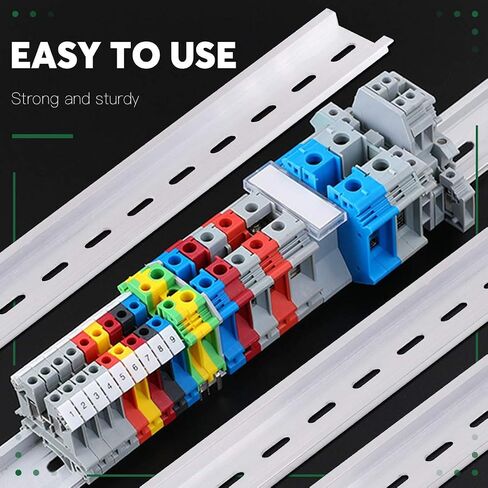 Keadic 15Pcs DIN Rail Slotted Aluminum, 4 Inches Long 35mm Wide 7.5mm High in Saudi Arabia