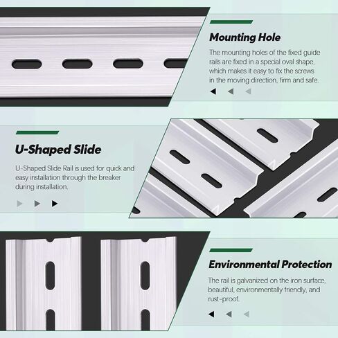 Keadic 15Pcs DIN Rail Slotted Aluminum, 4 Inches Long 35mm Wide 7.5mm High in Saudi Arabia