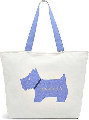 حقيبة حمل قماشية كبيرة الحجم بسحاب علوي من RADLEY London Heritage Dog Responsible (زهرة الذرة)، طبيعية in Saudi Arabia
