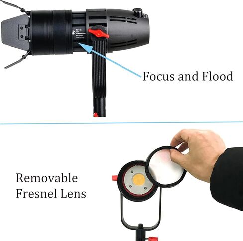 Came-TV 3 Pack Led Video Light Boltzen B-30W COB Fresnel Focusable Video Lights 5600K بدون مروحة LED فيديو ضوء النهار عالي CRI96+ TLCI97+Dimmable 0%-100% باب الحظيرة قابل للإزالة، مجموعة إضاءة Stuido in Kuwait