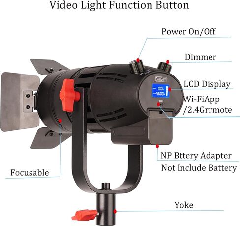 Came-TV 3 Pack Led Video Light Boltzen B-30W COB Fresnel Focusable Video Lights 5600K بدون مروحة LED فيديو ضوء النهار عالي CRI96+ TLCI97+Dimmable 0%-100% باب الحظيرة قابل للإزالة، مجموعة إضاءة Stuido in Kuwait