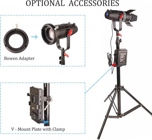 Came-TV 3 Pack Led Video Light Boltzen B-30W COB Fresnel Focusable Video Lights 5600K بدون مروحة LED فيديو ضوء النهار عالي CRI96+ TLCI97+Dimmable 0%-100% باب الحظيرة قابل للإزالة، مجموعة إضاءة Stuido in Kuwait