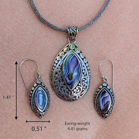 Bali ethnic Sterling Silver set Necklace,pendant, earrings 06 in Saudi Arabia