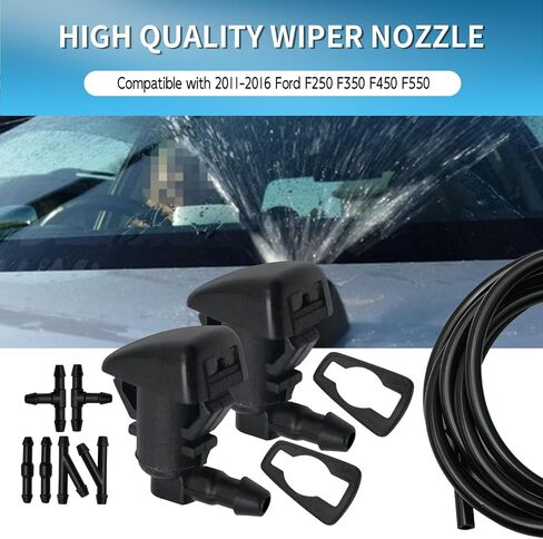 1 زوج BC3Z-17603-A BC3Z17603A الجبهة فوهة غسالة الزجاج الأمامي ممسحة رذاذ عدة استبدال لفورد F250 F350 F450 F550 2011-2016 in Saudi Arabia