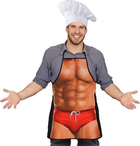 Apron Kitchen Chef Cooking Gag Gift Creative Funny Grilling Baking in Kuwait