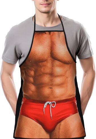 Apron Kitchen Chef Cooking Gag Gift Creative Funny Grilling Baking in Kuwait