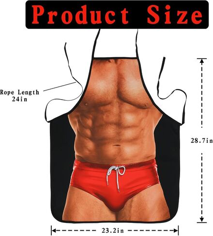 Apron Kitchen Chef Cooking Gag Gift Creative Funny Grilling Baking in Kuwait