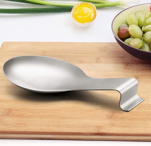LIANYU Stainless Steel Spoon Rest, Spatula Ladle Holder, Heavy Duty, Dishwasher Safe in Saudi Arabia